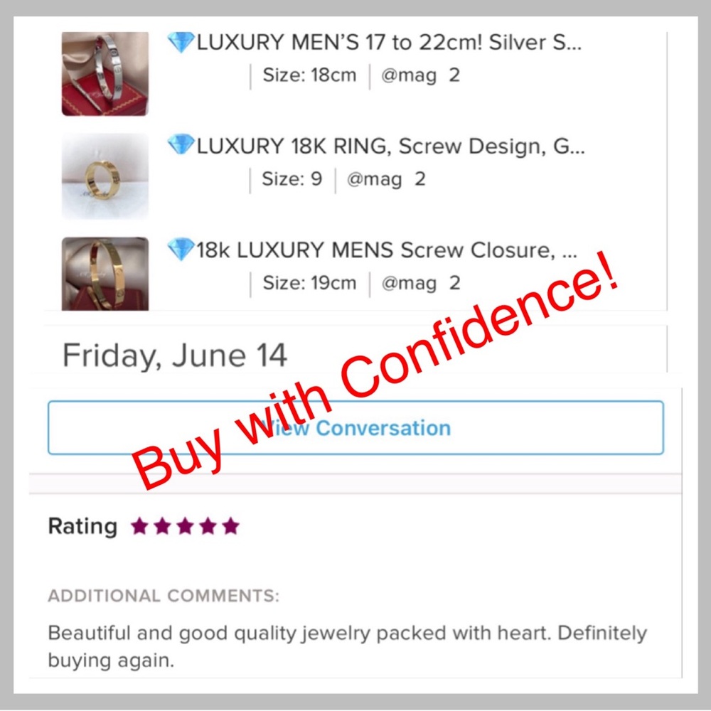 💎LUXURY 5mm MEDIUM Width Silver RING, Diamond & Screw Design, Both Styles in One - Picture 4 of 4